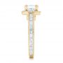 18k Yellow Gold 18k Yellow Gold Custom Diamond Halo Engagement Ring - Side View -  102882 - Thumbnail