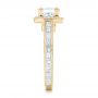 18k Yellow Gold 18k Yellow Gold Custom Diamond Halo Engagement Ring - Side View -  102882 - Thumbnail