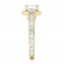 14k Yellow Gold 14k Yellow Gold Custom Diamond Halo Engagement Ring - Side View -  102882 - Thumbnail