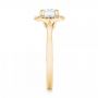 14k Yellow Gold 14k Yellow Gold Custom Diamond Halo Engagement Ring - Side View -  103002 - Thumbnail