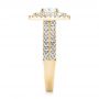 18k Yellow Gold 18k Yellow Gold Custom Diamond Halo Engagement Ring - Side View -  103223 - Thumbnail