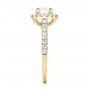 18k Yellow Gold 18k Yellow Gold Custom Diamond Halo Engagement Ring - Side View -  103268 - Thumbnail