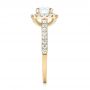 14k Yellow Gold 14k Yellow Gold Custom Diamond Halo Engagement Ring - Side View -  103268 - Thumbnail