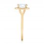 18k Yellow Gold 18k Yellow Gold Custom Diamond Halo Engagement Ring - Side View -  103413 - Thumbnail