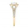 14k Yellow Gold 14k Yellow Gold Custom Diamond Halo Engagement Ring - Side View -  103427 - Thumbnail