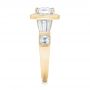 14k Yellow Gold 14k Yellow Gold Custom Diamond Halo Engagement Ring - Side View -  103436 - Thumbnail