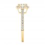 18k Yellow Gold 18k Yellow Gold Custom Diamond Halo Engagement Ring - Side View -  104064 - Thumbnail
