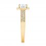 18k Yellow Gold 18k Yellow Gold Custom Diamond Halo Engagement Ring - Side View -  104070 - Thumbnail