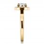 14k Yellow Gold 14k Yellow Gold Custom Diamond Halo Engagement Ring - Side View -  1330 - Thumbnail