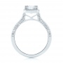 14k White Gold 14k White Gold Custom Diamond Halo Engagement Ring - Front View -  103535 - Thumbnail