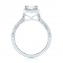  Platinum Custom Diamond Halo Engagement Ring - Front View -  103535 - Thumbnail