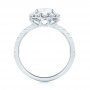  Platinum Custom Diamond Halo Engagement Ring - Front View -  103588 - Thumbnail