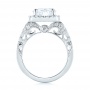 18k White Gold 18k White Gold Custom Diamond Halo Engagement Ring - Front View -  103595 - Thumbnail