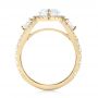 14k Yellow Gold Custom Diamond Halo Engagement Ring - Front View -  103632 - Thumbnail