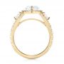 18k Yellow Gold 18k Yellow Gold Custom Diamond Halo Engagement Ring - Front View -  103632 - Thumbnail