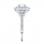 Custom Diamond Halo Engagement Ring - Side View -  103018 - Thumbnail