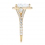 18k Yellow Gold 18k Yellow Gold Custom Diamond Halo Engagement Ring - Side View -  103632 - Thumbnail