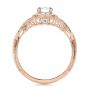 14k Rose Gold 14k Rose Gold Custom Diamond Halo And Filigree Engagement Ring - Front View -  100575 - Thumbnail
