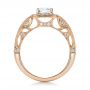 18k Rose Gold 18k Rose Gold Custom Diamond Halo Engagement Ring - Front View -  102098 - Thumbnail