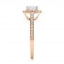 18k Rose Gold 18k Rose Gold Custom Diamond Halo Engagement Ring - Side View -  102098 - Thumbnail