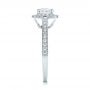 Platinum Platinum Custom Diamond Halo Engagement Ring - Side View -  102098 - Thumbnail