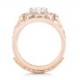 18k Rose Gold 18k Rose Gold Custom Diamond Interlocking Engagement Ring - Front View -  102845 - Thumbnail