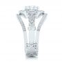  Platinum Custom Diamond Interlocking Engagement Ring - Side View -  102845 - Thumbnail