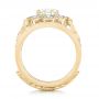 14k Yellow Gold 14k Yellow Gold Custom Diamond Interlocking Engagement Ring - Front View -  102845 - Thumbnail
