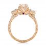 14k Rose Gold Custom Diamond Morganite And Amethyst Engagement Ring - Front View -  102361 - Thumbnail