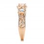 14k Rose Gold Custom Diamond Morganite And Amethyst Engagement Ring - Side View -  102361 - Thumbnail