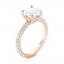 14k Rose Gold 14k Rose Gold Custom Diamond Pave Engagement Ring - Three-Quarter View -  103414 - Thumbnail