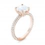 18k Rose Gold 18k Rose Gold Custom Diamond Pave Engagement Ring - Three-Quarter View -  103414 - Thumbnail