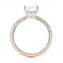 14k Rose Gold 14k Rose Gold Custom Diamond Pave Engagement Ring - Front View -  103414 - Thumbnail