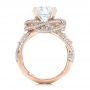 18k Rose Gold 18k Rose Gold Custom Diamond Pave Engagement Ring - Front View -  103544 - Thumbnail