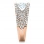 18k Rose Gold 18k Rose Gold Custom Diamond Pave Engagement Ring - Side View -  100837 - Thumbnail