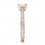 14k Rose Gold 14k Rose Gold Custom Diamond Pave Engagement Ring - Side View -  100853 - Thumbnail