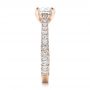 18k Rose Gold 18k Rose Gold Custom Diamond Pave Engagement Ring - Side View -  100853 - Thumbnail