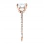 18k Rose Gold 18k Rose Gold Custom Diamond Pave Engagement Ring - Side View -  103414 - Thumbnail