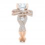 14k Rose Gold 14k Rose Gold Custom Diamond Pave Engagement Ring - Side View -  103544 - Thumbnail