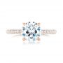 14k Rose Gold 14k Rose Gold Custom Diamond Pave Engagement Ring - Top View -  103414 - Thumbnail