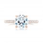 18k Rose Gold 18k Rose Gold Custom Diamond Pave Engagement Ring - Top View -  103414 - Thumbnail