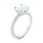 14k White Gold Custom Diamond Pave Engagement Ring - Three-Quarter View -  103414 - Thumbnail