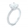 18k White Gold 18k White Gold Custom Diamond Pave Engagement Ring - Three-Quarter View -  103414 - Thumbnail