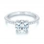  Platinum Platinum Custom Diamond Pave Engagement Ring - Flat View -  103414 - Thumbnail