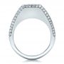  Platinum Custom Diamond Pave Engagement Ring - Front View -  100837 - Thumbnail