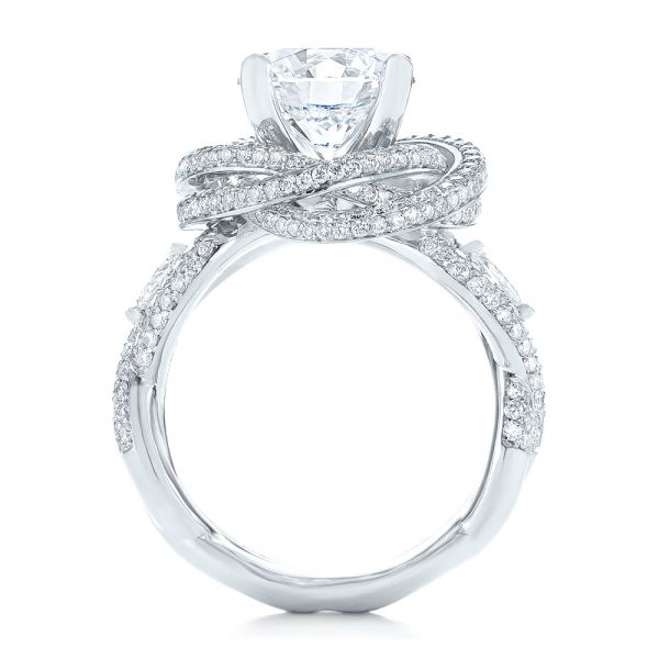 Modern Knot Edgeless Pave Engagement Ring #102374 - Seattle