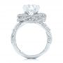  Platinum Custom Diamond Pave Engagement Ring - Front View -  103544 - Thumbnail
