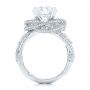 14k White Gold 14k White Gold Custom Diamond Pave Engagement Ring - Front View -  103544 - Thumbnail