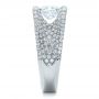 18k White Gold 18k White Gold Custom Diamond Pave Engagement Ring - Side View -  100837 - Thumbnail