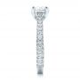  Platinum Custom Diamond Pave Engagement Ring - Side View -  100853 - Thumbnail